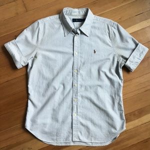Ralph Lauren Pinstripe Short Sleeve Button Down